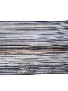 Retro Chic Quilted Stripes King Size Pillow Shams Set of Two